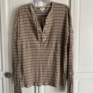 Green women’s top.